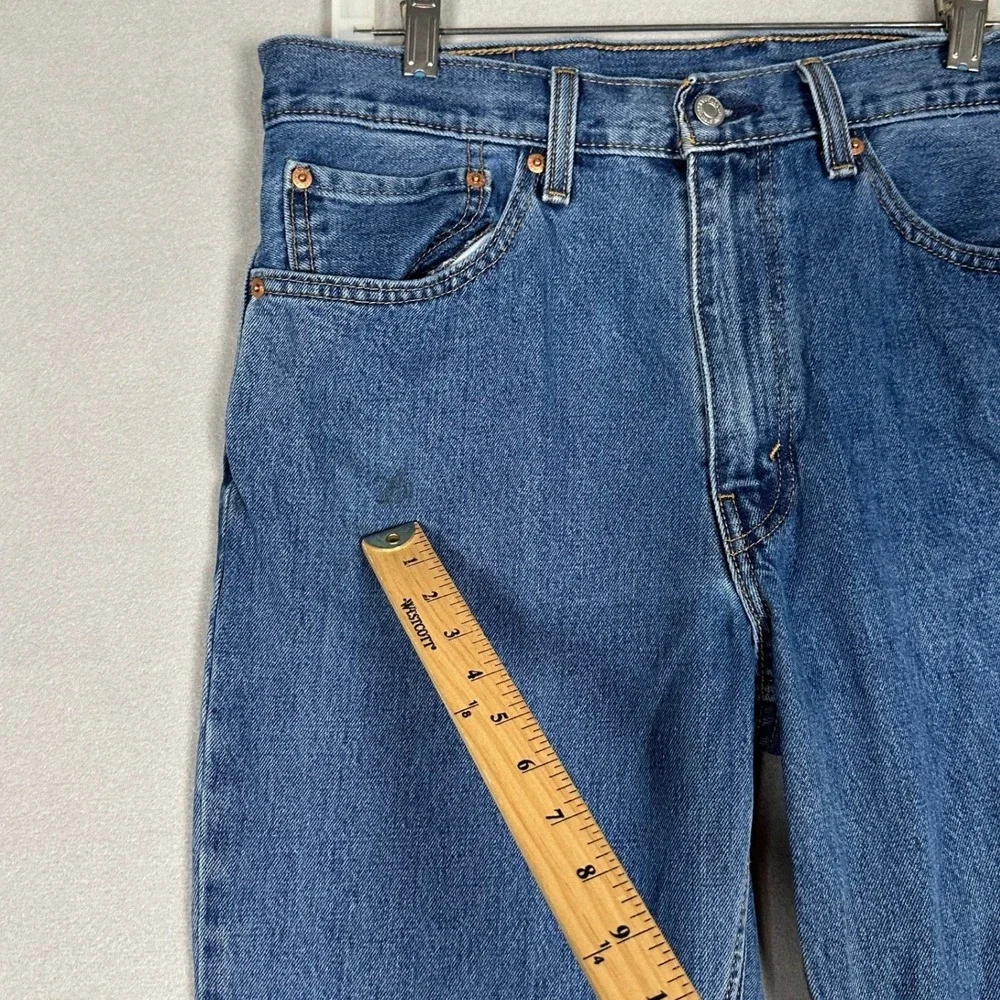 Levis 516 Jeans Mens 36X30 Blue Straight Leg Classic 5-Pocket Red Tab Denim Pant